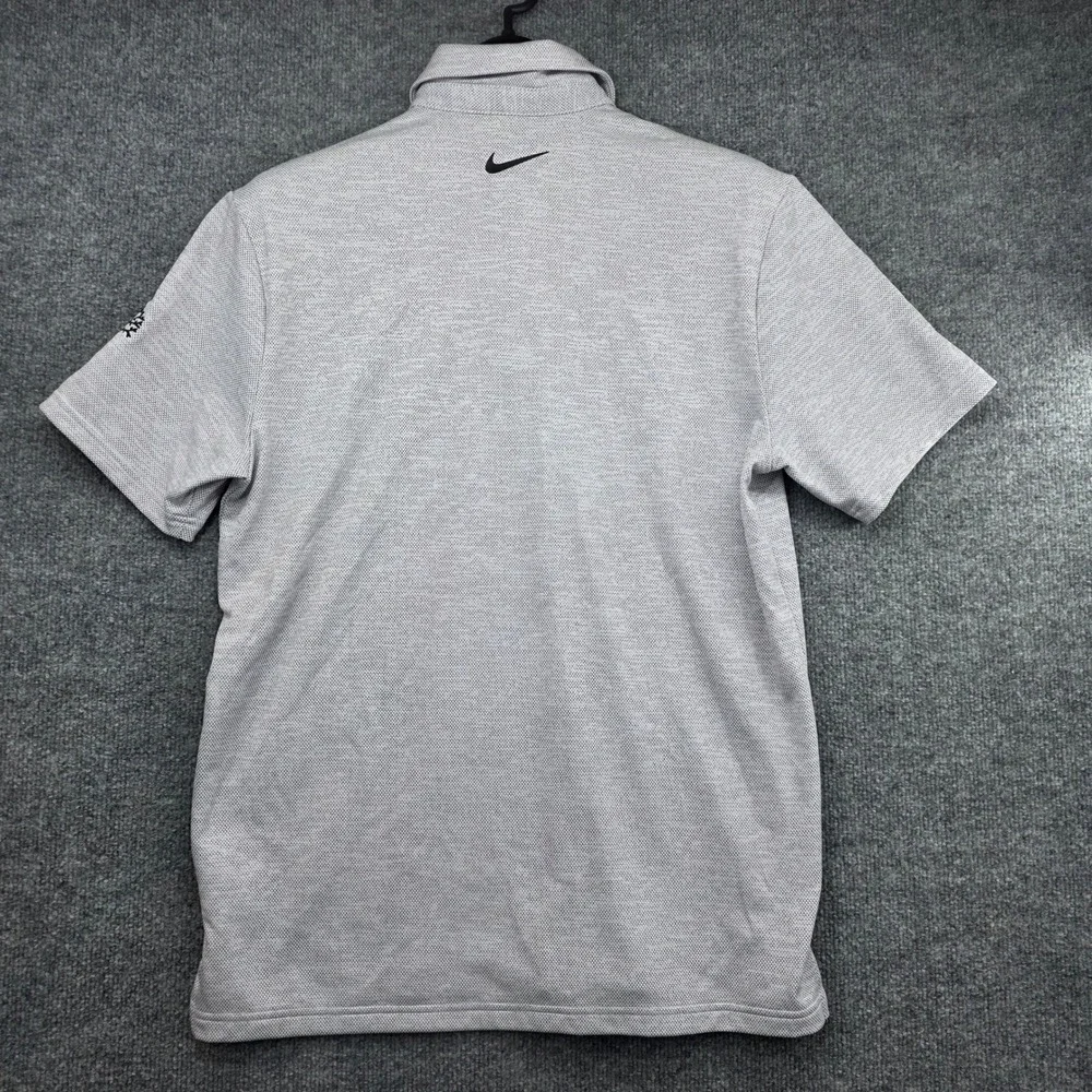 Nike Mens Dri-FIT Move To Zero Grey Textured Golf Polo Shirt Size M Keeton Park